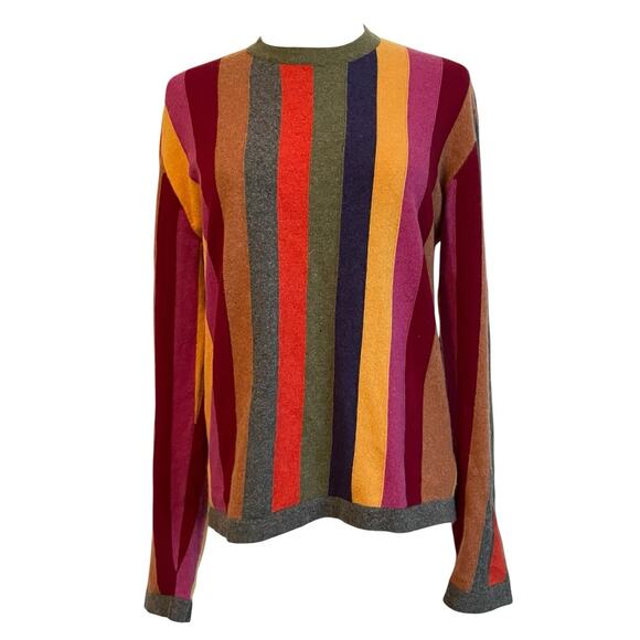 Clements Ribeiro 100% Cashmere Sweater Womens Size Medium Hysteric Mod Stripes - Picture 1 of 10